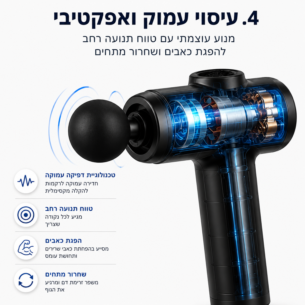 ALIGN BACK– אקדח עיסוי עוצמתי לשחרור שרירים וכאבים